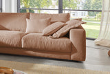 KAWOLA Sofa MADELINE Ecksofa mit Recamiere Cord rost