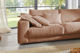 KAWOLA Sofa MADELINE Ecksofa mit Recamiere Cord rost
