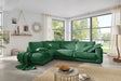KAWOLA Sofa MADELINE Ecksofa mit Recamiere Cord smaragd, Links