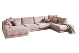 KAWOLA Sofa MADELINE Wohnlandschaft U-Form Cord rosa