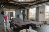 KAWOLA Sofa MALTA Ecksofa Stoff anthrazit