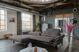 KAWOLA Sofa MALTA Ecksofa Stoff anthrazit