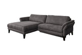 KAWOLA Sofa MALTA Ecksofa Stoff anthrazit