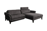 KAWOLA Sofa MALTA Ecksofa Stoff anthrazit