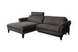 KAWOLA Sofa MALTA Ecksofa Stoff anthrazit