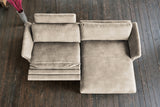 KAWOLA Sofa MALTA Ecksofa Stoff beige