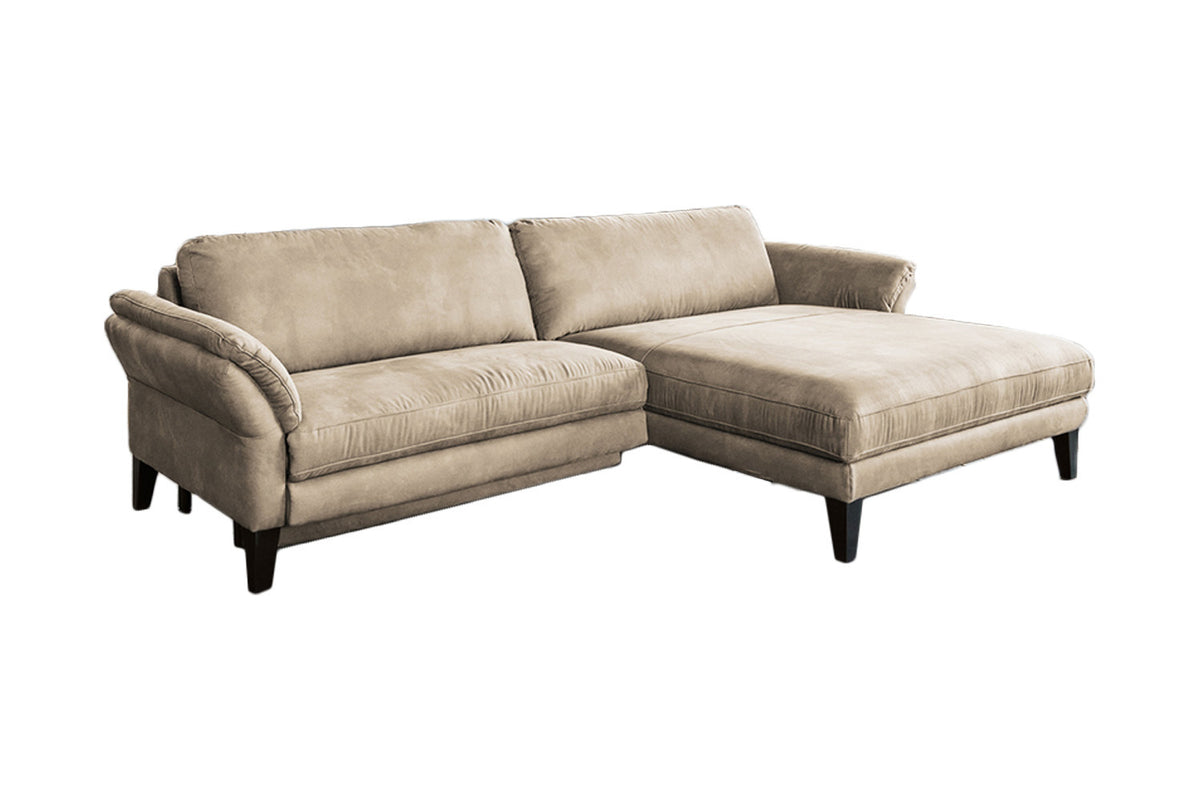 KAWOLA Sofa MALTA Ecksofa Stoff beige