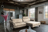 KAWOLA Sofa MALTA Ecksofa Stoff beige