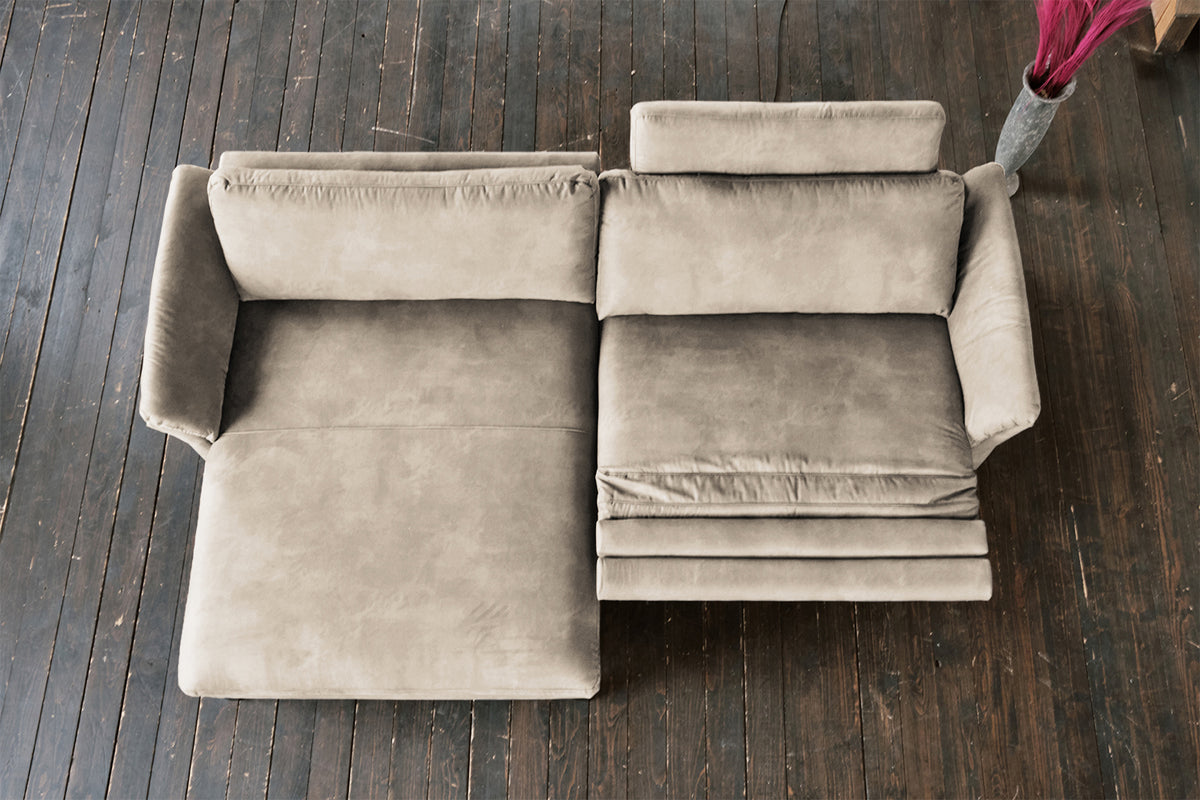 KAWOLA Sofa MALTA Ecksofa Stoff beige