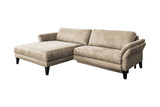 KAWOLA Sofa MALTA Ecksofa Stoff beige