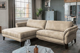 KAWOLA Sofa MALTA Ecksofa Stoff beige