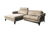 KAWOLA Sofa MALTA Ecksofa Stoff beige