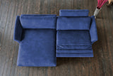 KAWOLA Sofa MALTA Ecksofa Stoff blau
