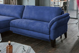 KAWOLA Sofa MALTA Ecksofa Stoff blau