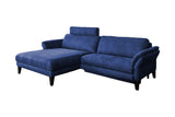 KAWOLA Sofa MALTA Ecksofa Stoff blau