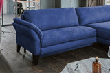 KAWOLA Sofa MALTA Ecksofa Stoff blau