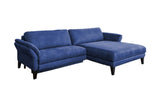 KAWOLA Sofa MALTA Ecksofa Stoff blau