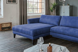 KAWOLA Sofa MALTA Ecksofa Stoff blau