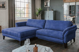 KAWOLA Sofa MALTA Ecksofa Stoff blau