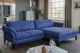 KAWOLA Sofa MALTA Ecksofa Stoff blau