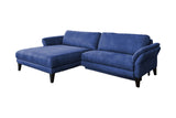 KAWOLA Sofa MALTA Ecksofa Stoff blau