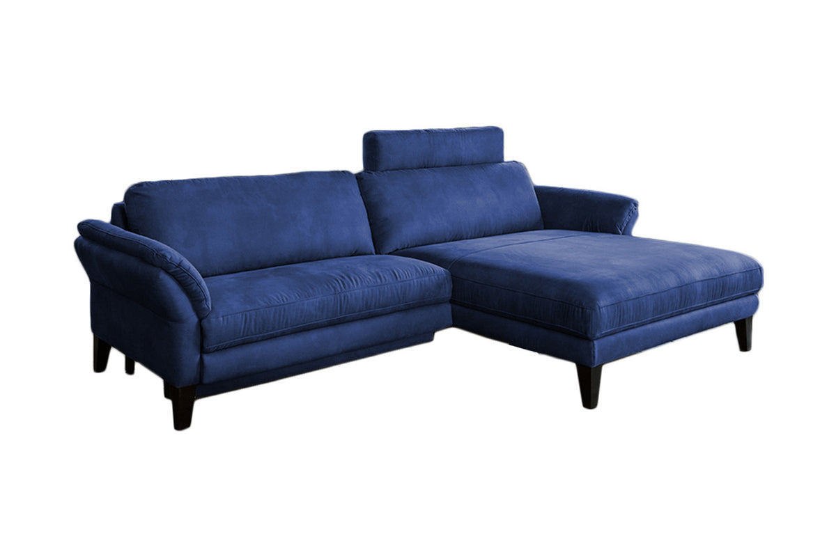 KAWOLA Sofa MALTA Ecksofa Stoff blau