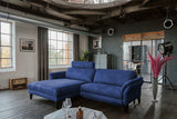 KAWOLA Sofa MALTA Ecksofa Stoff blau