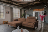 KAWOLA Sofa MALTA Ecksofa Stoff braun