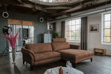 KAWOLA Sofa MALTA Ecksofa Stoff braun