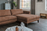 KAWOLA Sofa MALTA Ecksofa Stoff braun
