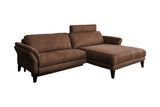 KAWOLA Sofa MALTA Ecksofa Stoff braun