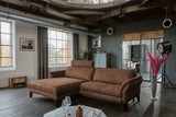 KAWOLA Sofa MALTA Ecksofa Stoff braun