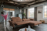 KAWOLA Sofa MALTA Ecksofa Stoff braun