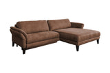 KAWOLA Sofa MALTA Ecksofa Stoff braun