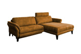 KAWOLA Sofa MALTA Ecksofa Stoff cognac