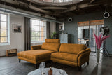 KAWOLA Sofa MALTA Ecksofa Stoff cognac