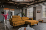 KAWOLA Sofa MALTA Ecksofa Stoff cognac