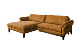 KAWOLA Sofa MALTA Ecksofa Stoff cognac