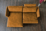 KAWOLA Sofa MALTA Ecksofa Stoff cognac