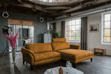 KAWOLA Sofa MALTA Ecksofa Stoff cognac