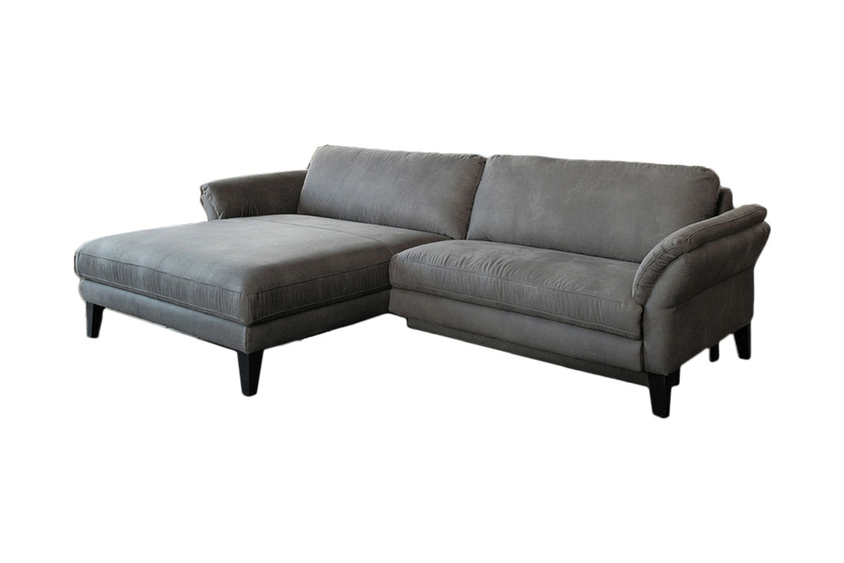 KAWOLA Sofa MALTA Ecksofa Stoff grau