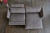 KAWOLA Sofa MALTA Ecksofa Stoff grau