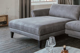 KAWOLA Sofa MALTA Ecksofa Stoff grau