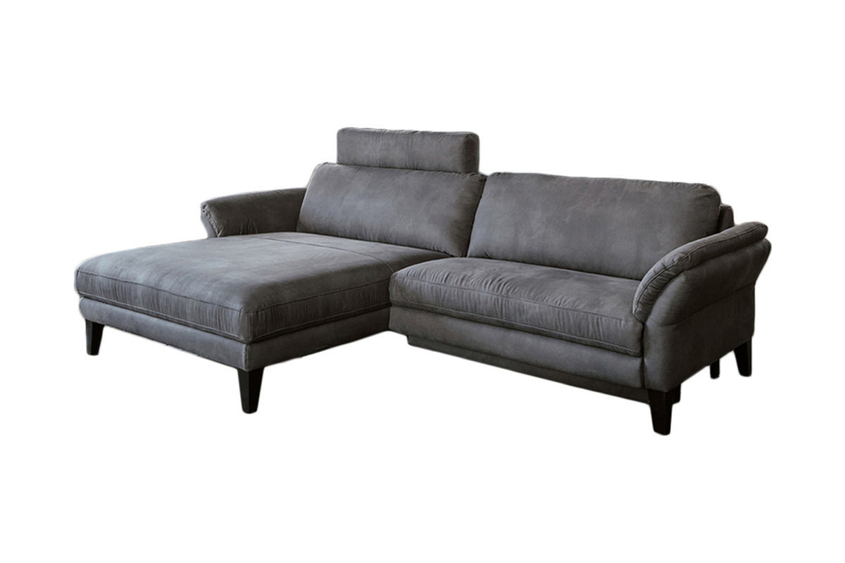 KAWOLA Sofa MALTA Ecksofa Stoff grau