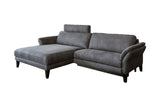 KAWOLA Sofa MALTA Ecksofa Stoff grau