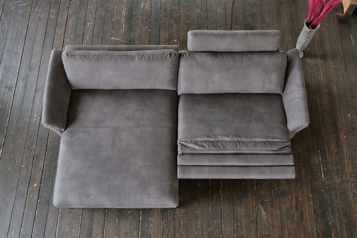 KAWOLA Sofa MALTA Ecksofa Stoff grau