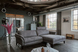 KAWOLA Sofa MALTA Ecksofa Stoff grau