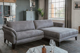 KAWOLA Sofa MALTA Ecksofa Stoff grau