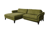 KAWOLA Sofa MALTA Ecksofa Stoff moosgrün