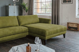 KAWOLA Sofa MALTA Ecksofa Stoff moosgrün